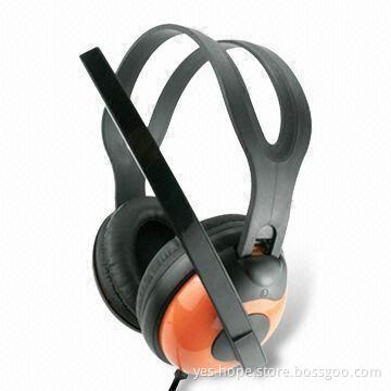 Wired Computer Headphone with 32/2.2KΩ Impedance and 2 x 40mm Mylar Speaker
